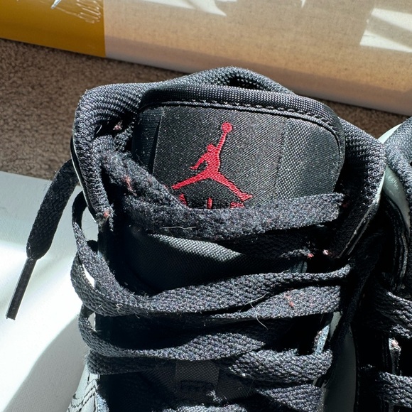 Black Gray and Red Air Jordan 1 mid - Picture 5 of 7